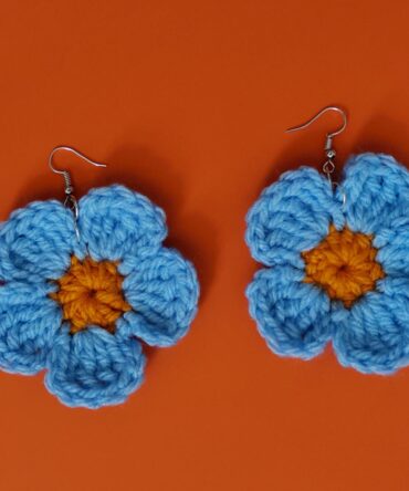 Blue Daisy Earrings