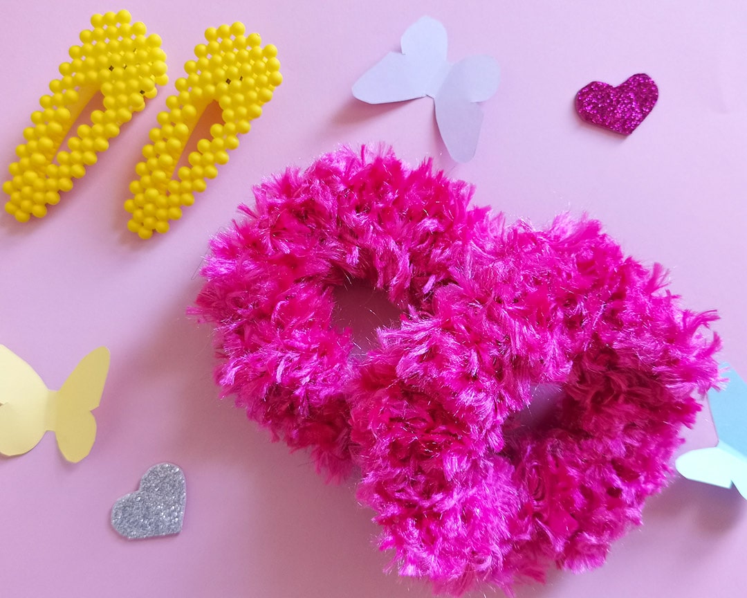 Hot Pink Scrunchies