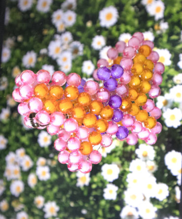 Orange & Purple Butterfly Hair Barrette