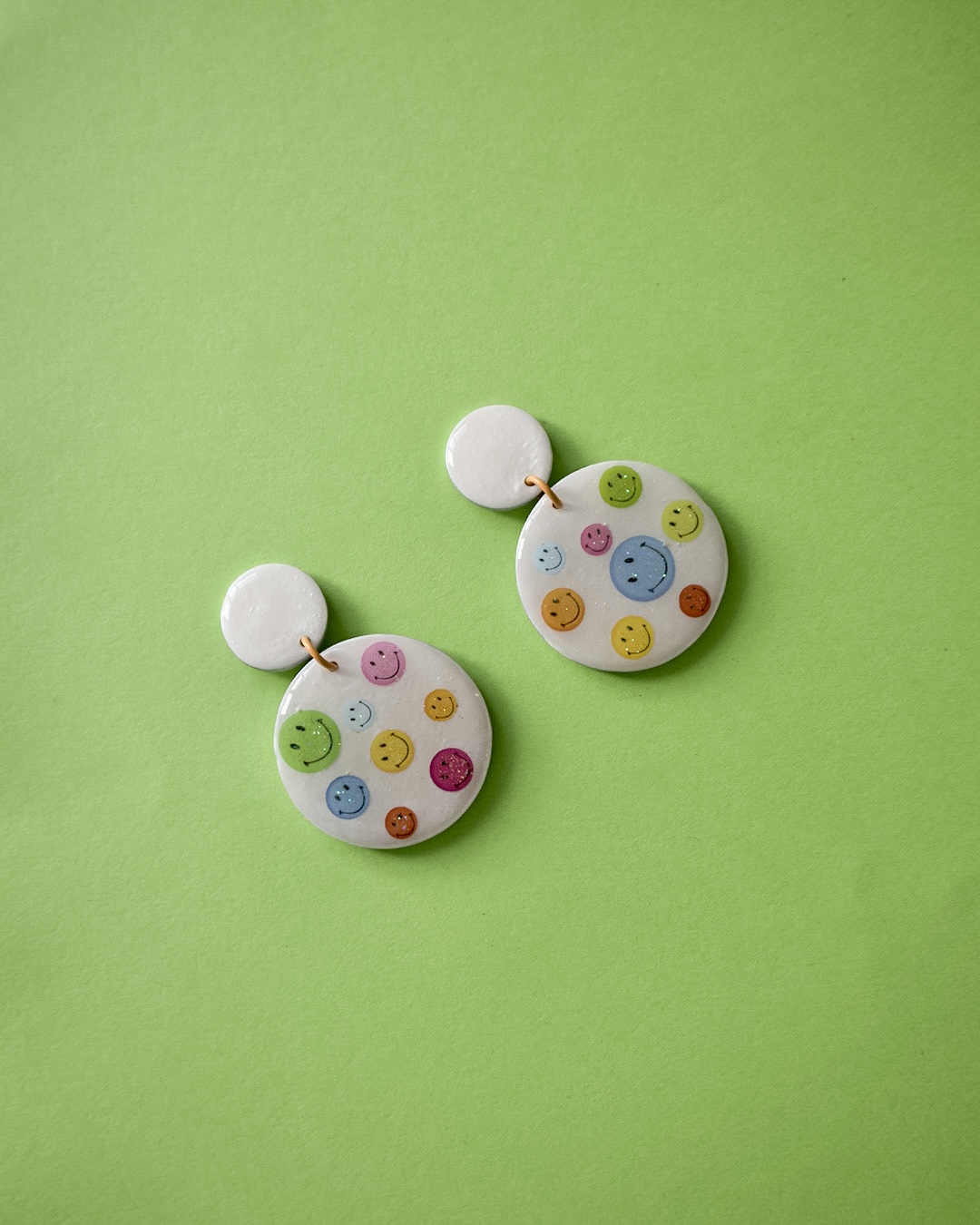 Colorful Face Dangle Earrings - Image 3